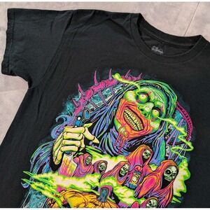Six Flags Fright Fest T-Shirt Pumpkin Carver Undead Graphic Halloween Size M